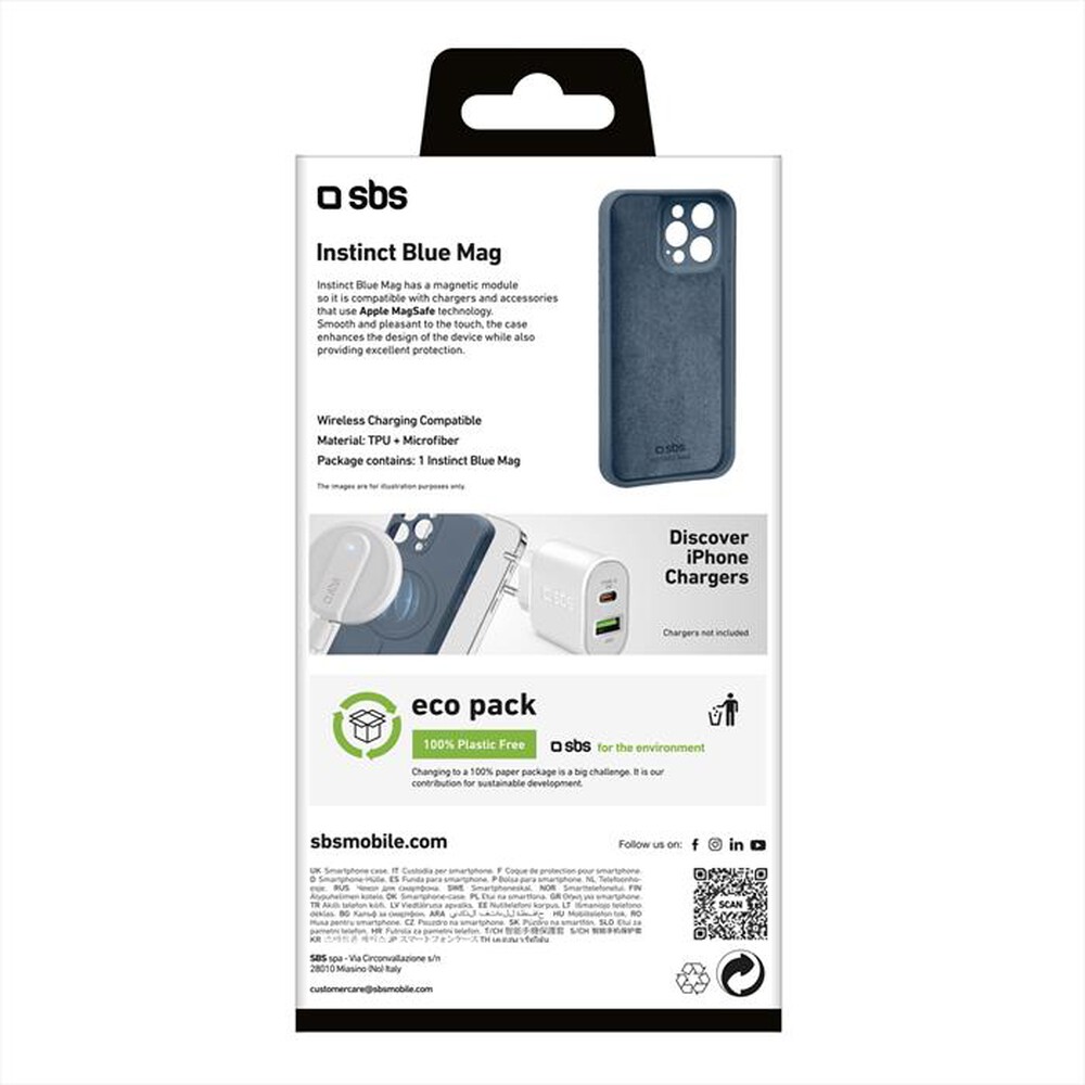 "SBS - Cover TEINSTMAGIP1567PB per iPhone 15 Pro Max-Blu"