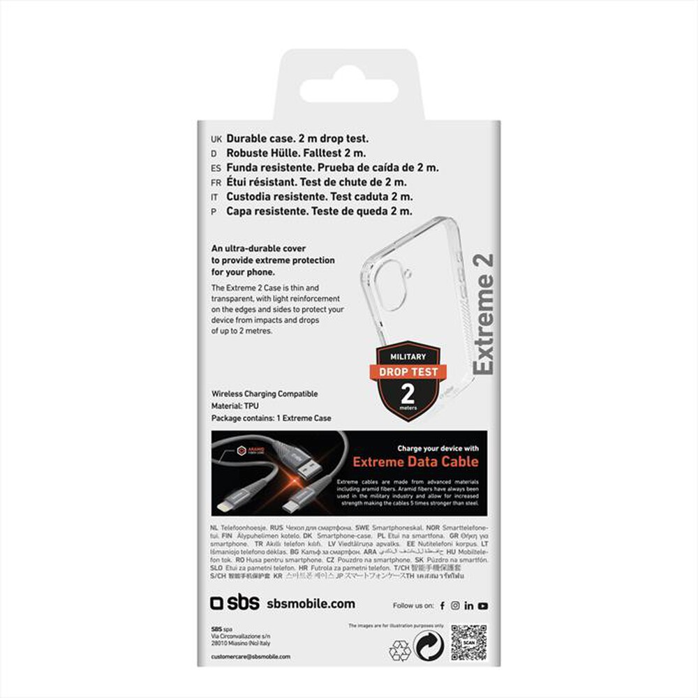 Immagine del prodotto SBS - Cover Extreme 2 iPhone 16 Plus TEUNBKEX2IP1667