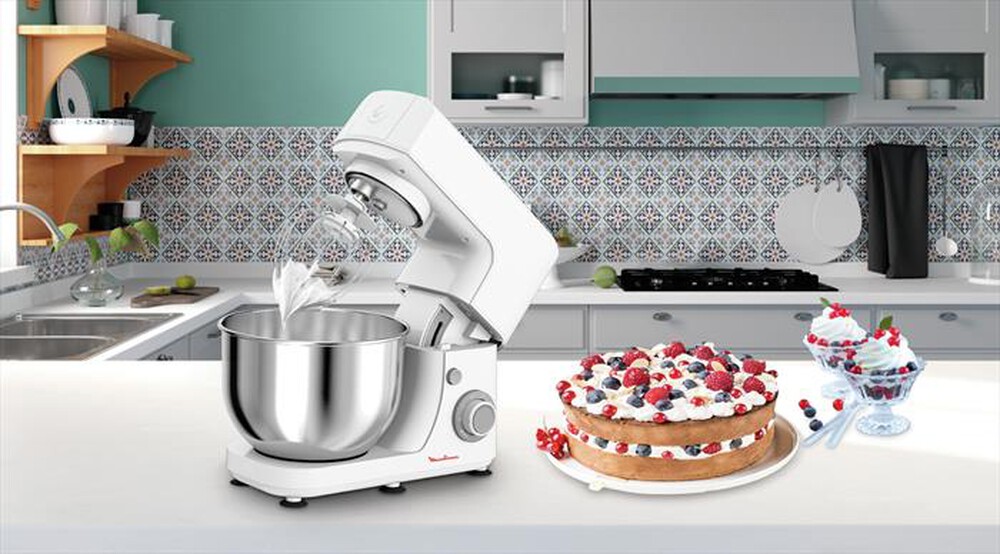 "MOULINEX - QA1501 Masterchef Essential Kitchen Machine-Bianco e grigio"