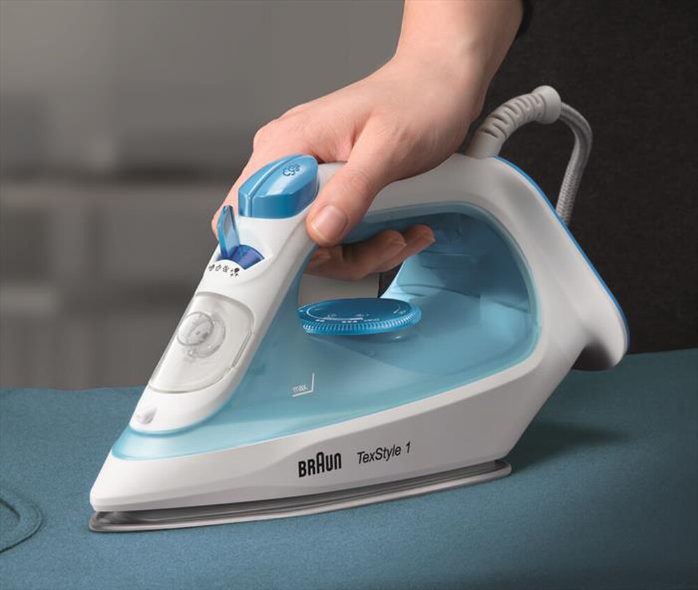 "BRAUN - Ferro da stiro a vapore SI1050BL-Bianco blu"