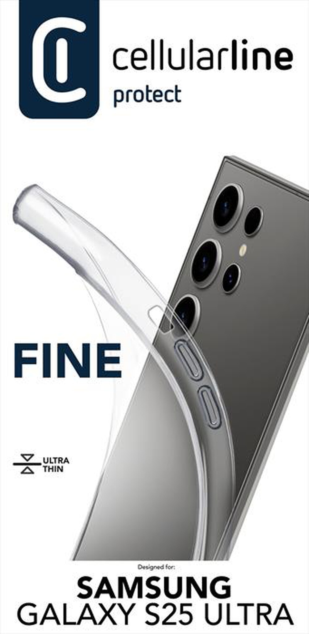 "CELLULARLINE - Cover FINE - GALAXY S25 ULTRA-Transparent"