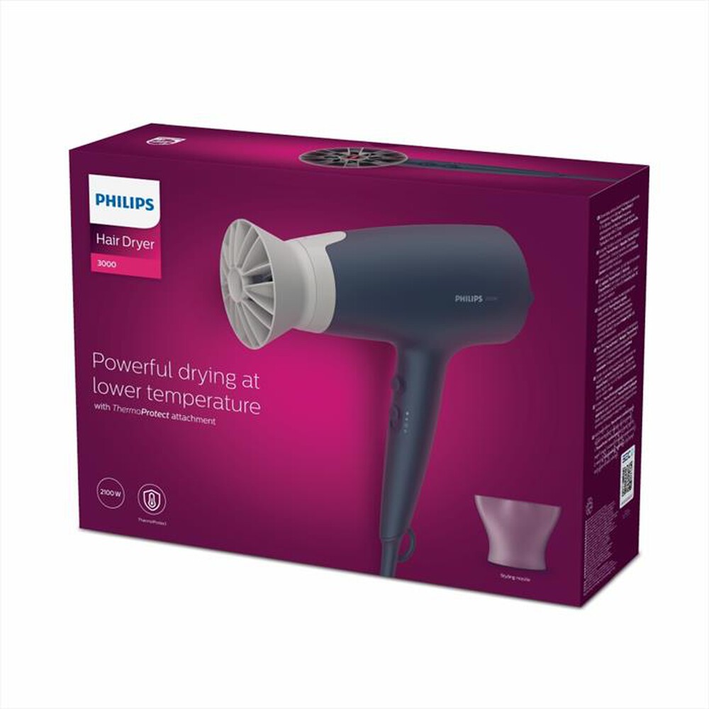 "PHILIPS - Asciugacapelli BHD351/10-grigio"
