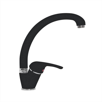 GLEM GAS - Miscelatore monocomando con canna girevole MIXCBK-NERO OPACO