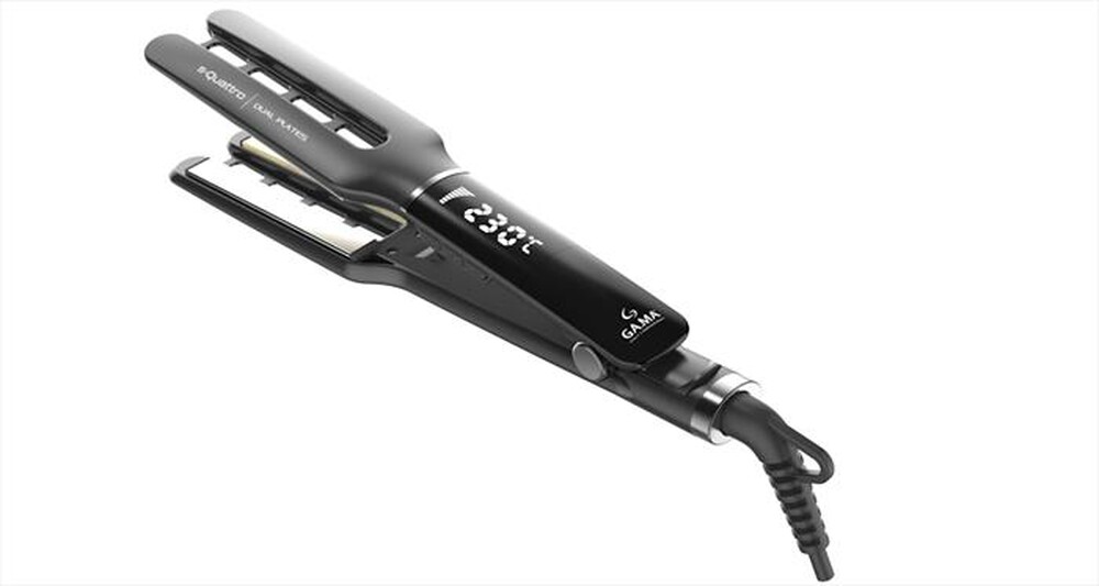 "GAMA - Piastra per capelli S-QUATTRO DUAL PLATES-NERO"