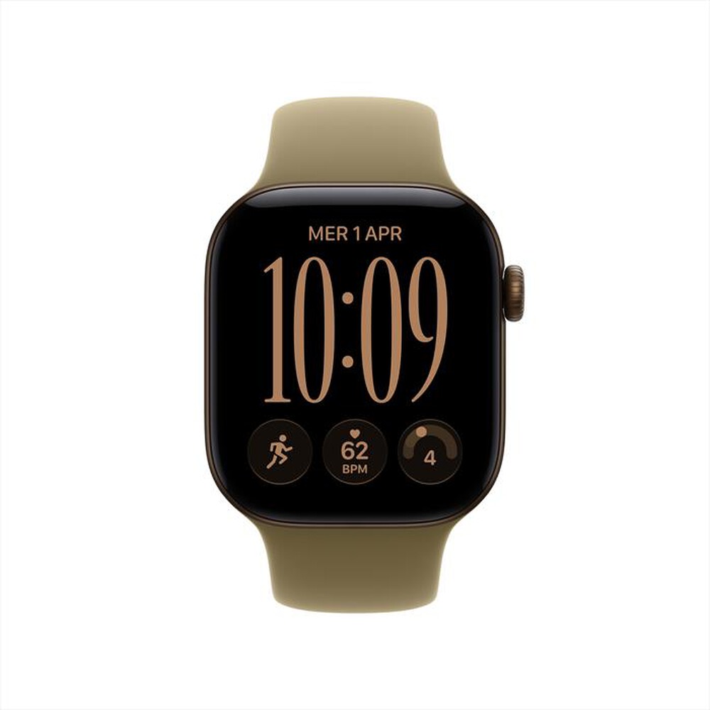 Immagine del prodotto APPLE - Watch Series 12 GPS 42mm Alluminio Bronzo Scuro-Sport Band Oliva - S/M
