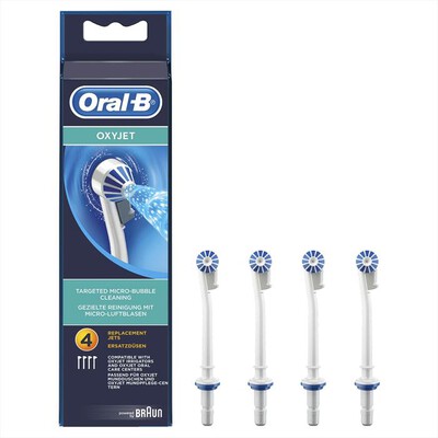 ORAL-B - TESTINE DI RICAMBIO OXYJET 4 RICAMBI-Bianco