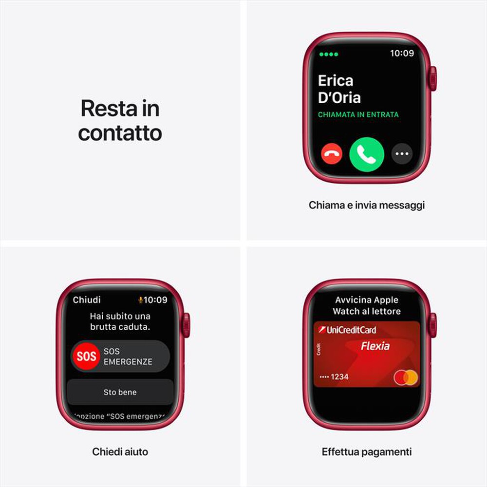Immagine del prodotto APPLE - Watch Series 7 GPS+Cellular 45mm Alluminio-Sport Band Product Red
