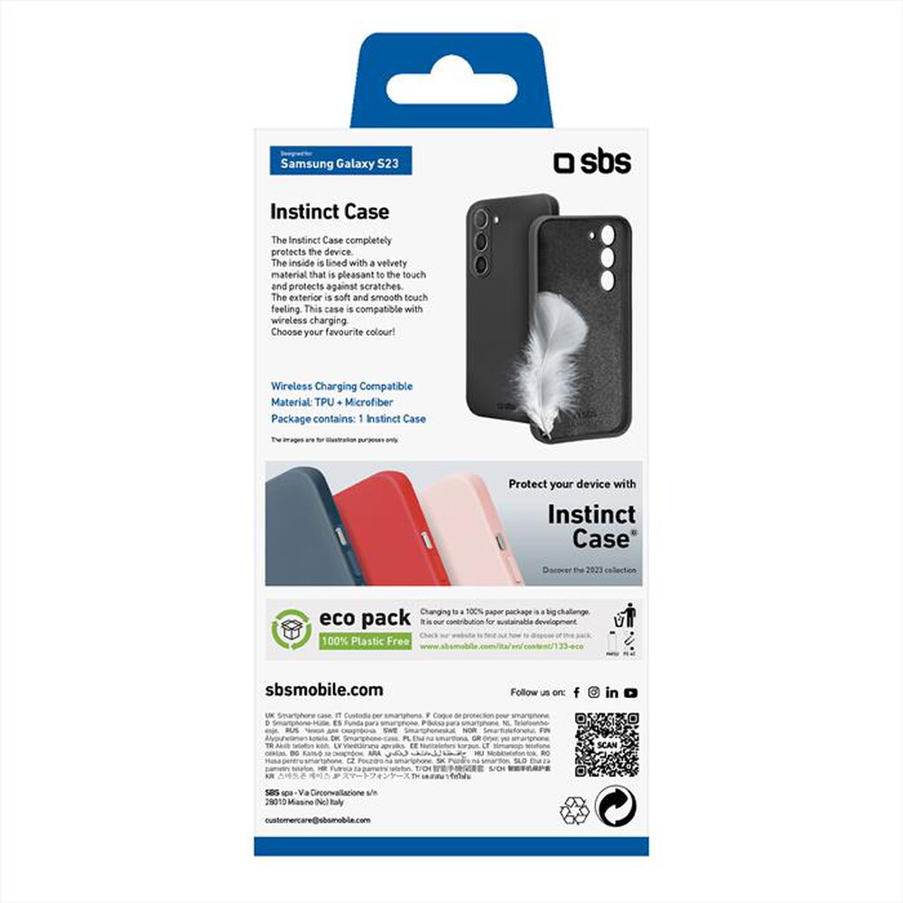 "SBS - Cover TEINSTSAS23K per Samsung S23-Nero"