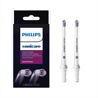 PHILIPS - Power Flosser HX3062/00 2 Cannule Quad Stream-Bianco