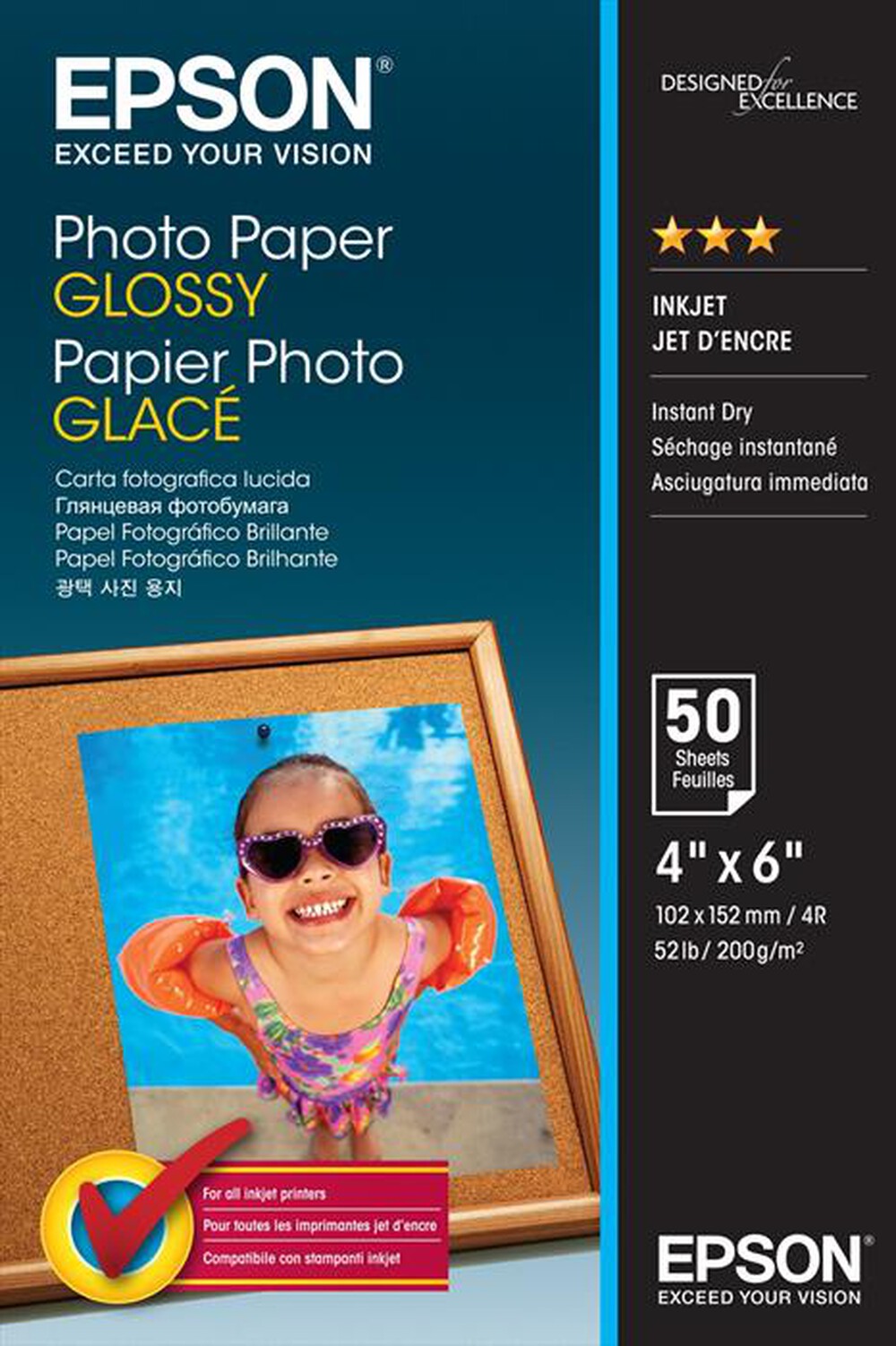 Immagine del prodotto EPSON - PHOTO PAPER GLOSSY 10X15CM 50 SHEET