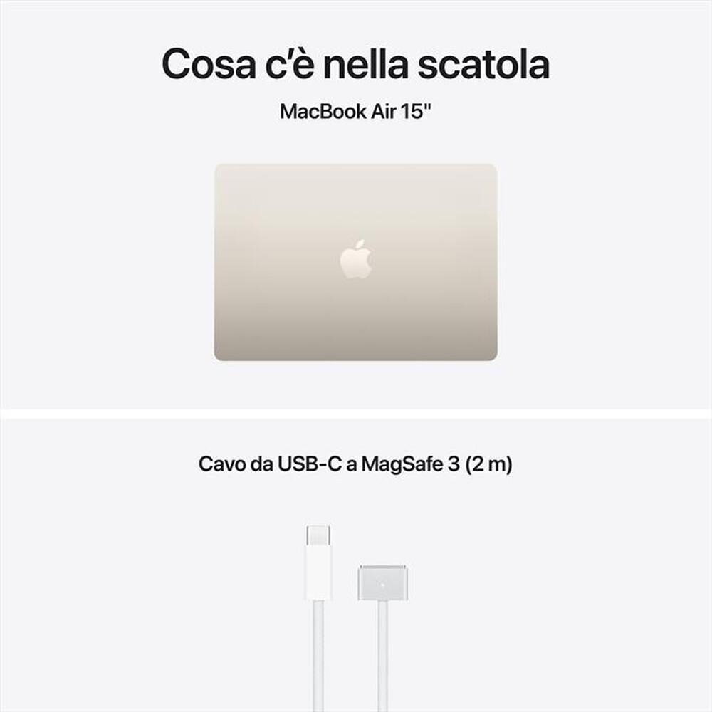 Immagine del prodotto APPLE - MacBook Air 15" M5 Core 10 CPU 10 GPU 24GB 1TB SSD-Galassia