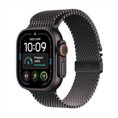 APPLE - Watch Ultra 4 GPS + Cellular 49mm Titanio-Loop milanese Nero - Small
