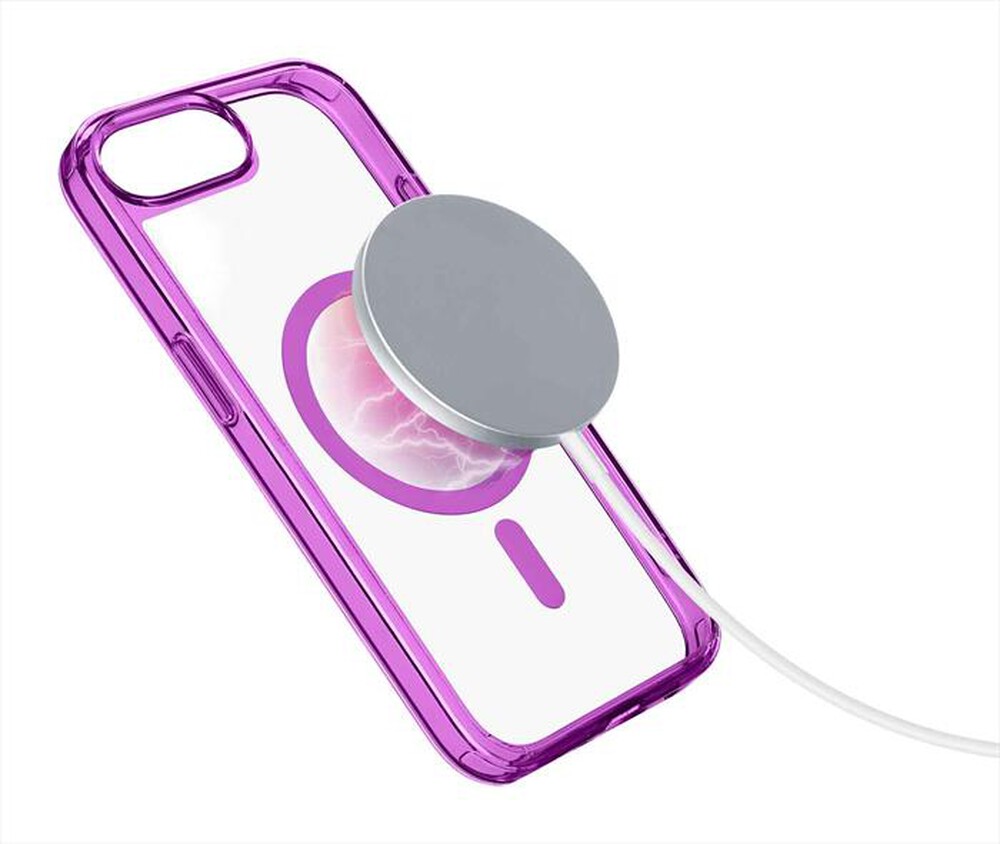 "CELLULARLINE - Cover ICONIC MAG - IPHONE SE (2025)-Pink,Transparent"