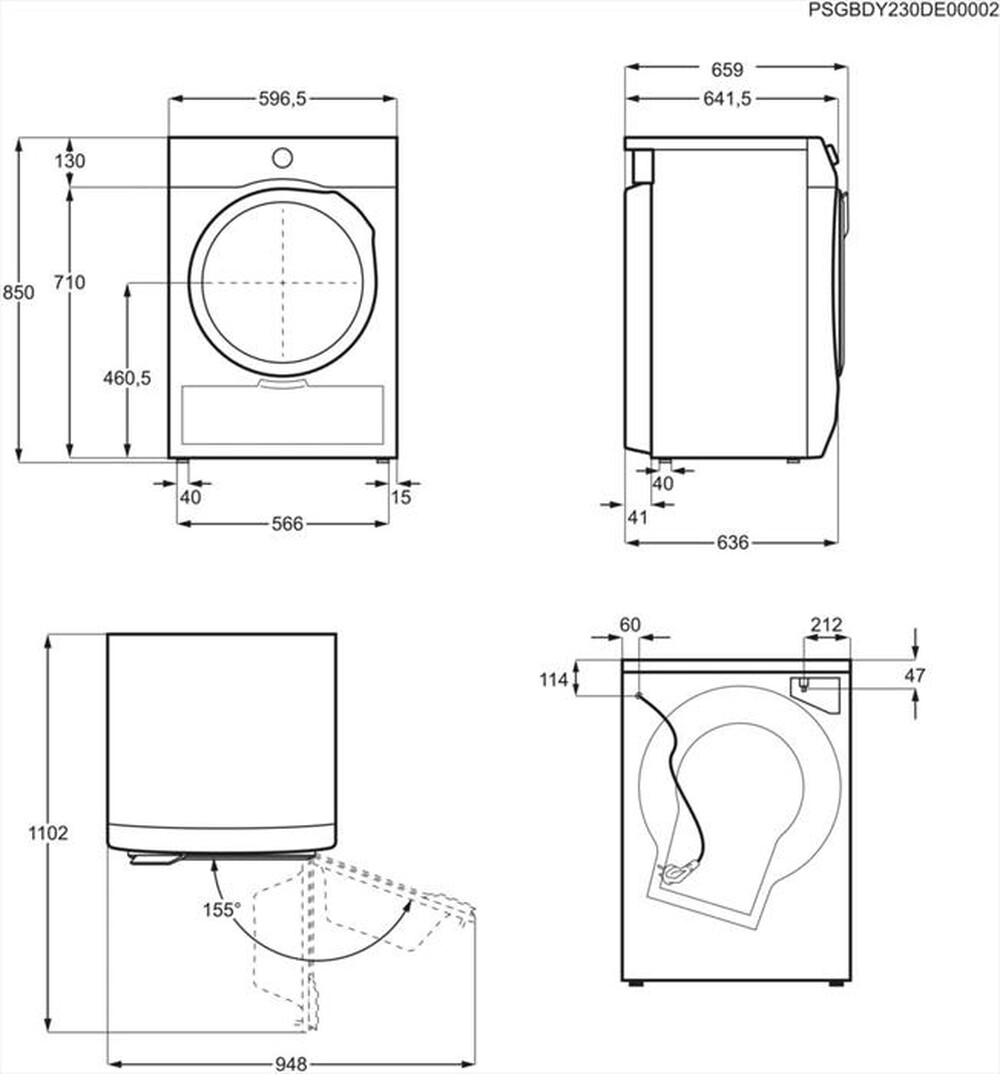 Immagine del prodotto ELECTROLUX - Asciugatrice EW7H48GY 8Kg Classe B-Bianco