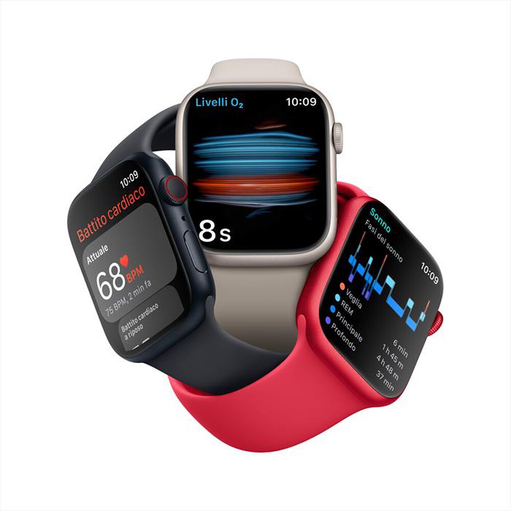 "APPLE - Watch Series 8 GPS + Cellular 45mm Alluminio-Argento - Bianco"