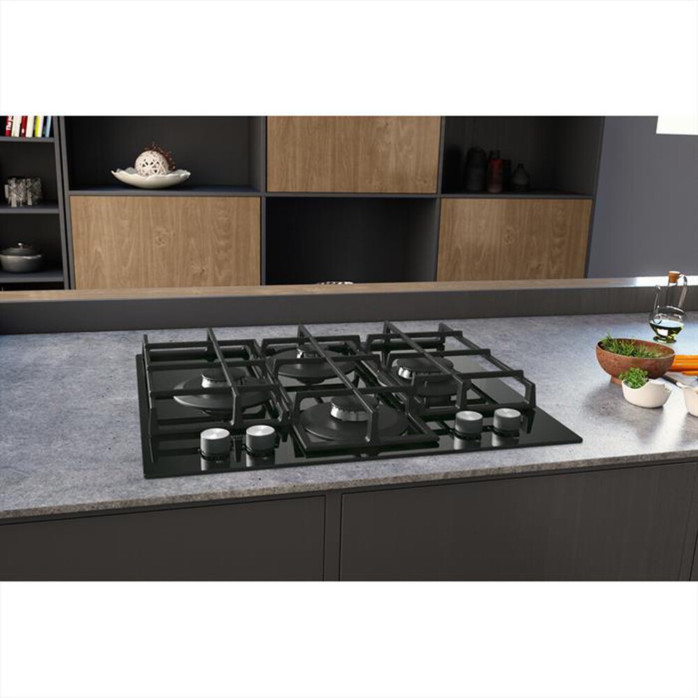 "HOTPOINT ARISTON - Piano cottura a gas HAGS 61F/BK HOB OA 4 fuochi"