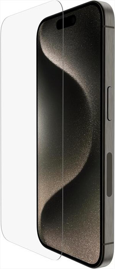 BELKIN - VETRO ULTRAGLASS ANTIMICROBICO per iPhone 15 Pro-trasparente