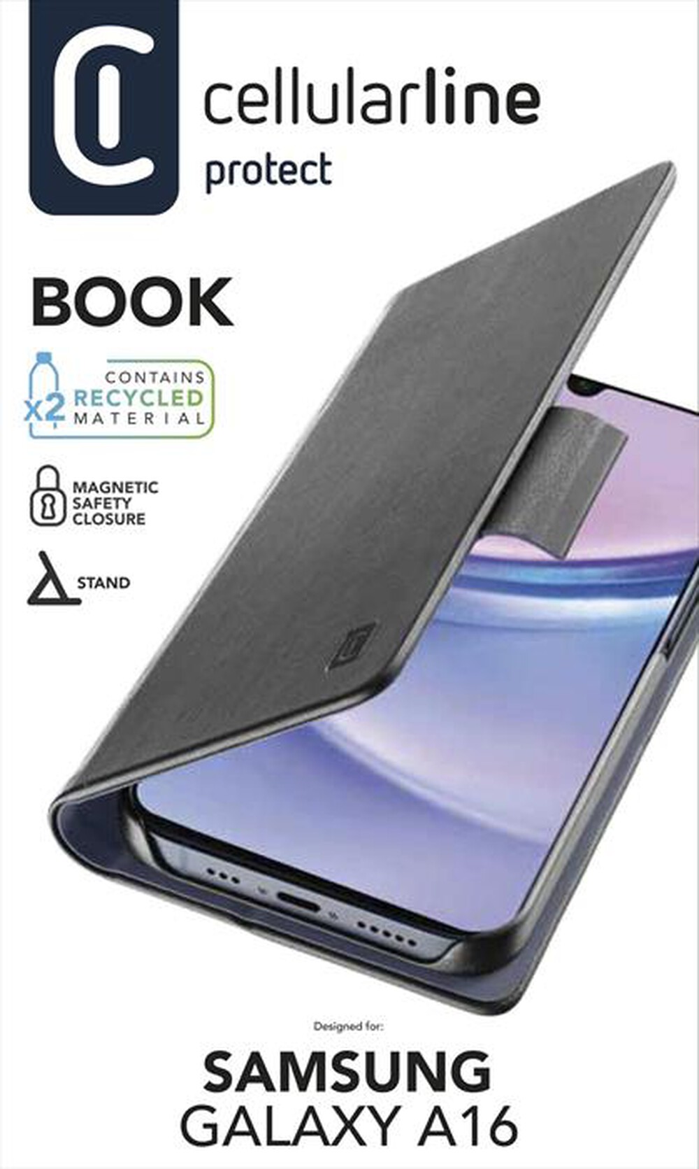 Immagine del prodotto CELLULARLINE - Custodia a libro Galaxy A16 BOOK3GALA16K-Nero