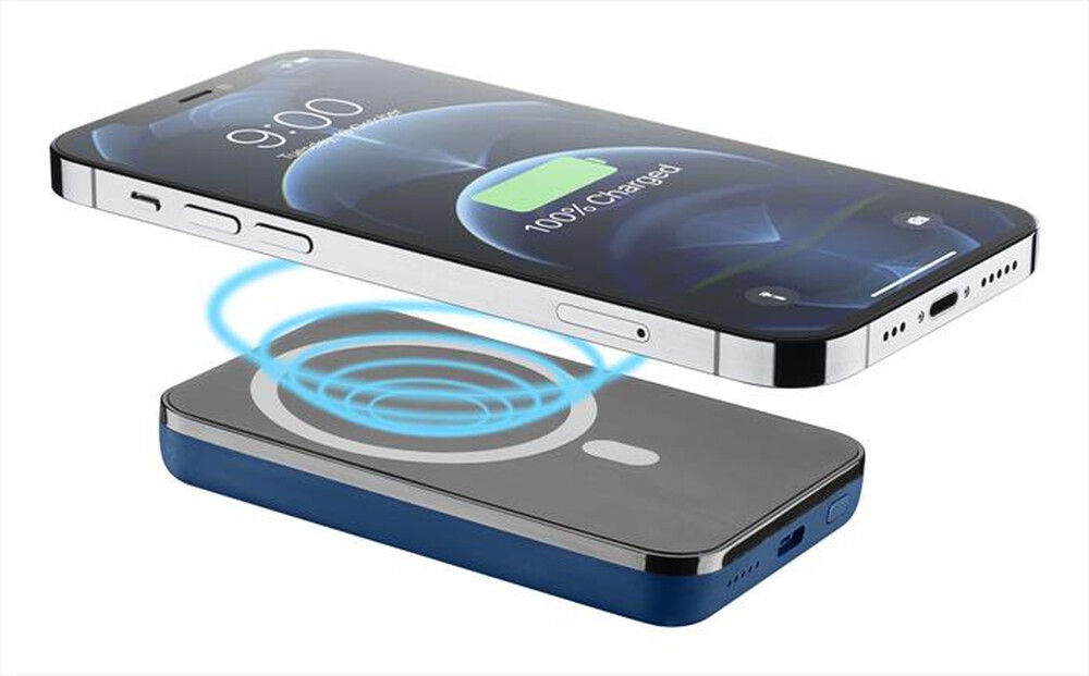 "CELLULARLINE - Power Bank PBMAGSFCOL5000WIRB-Blu"