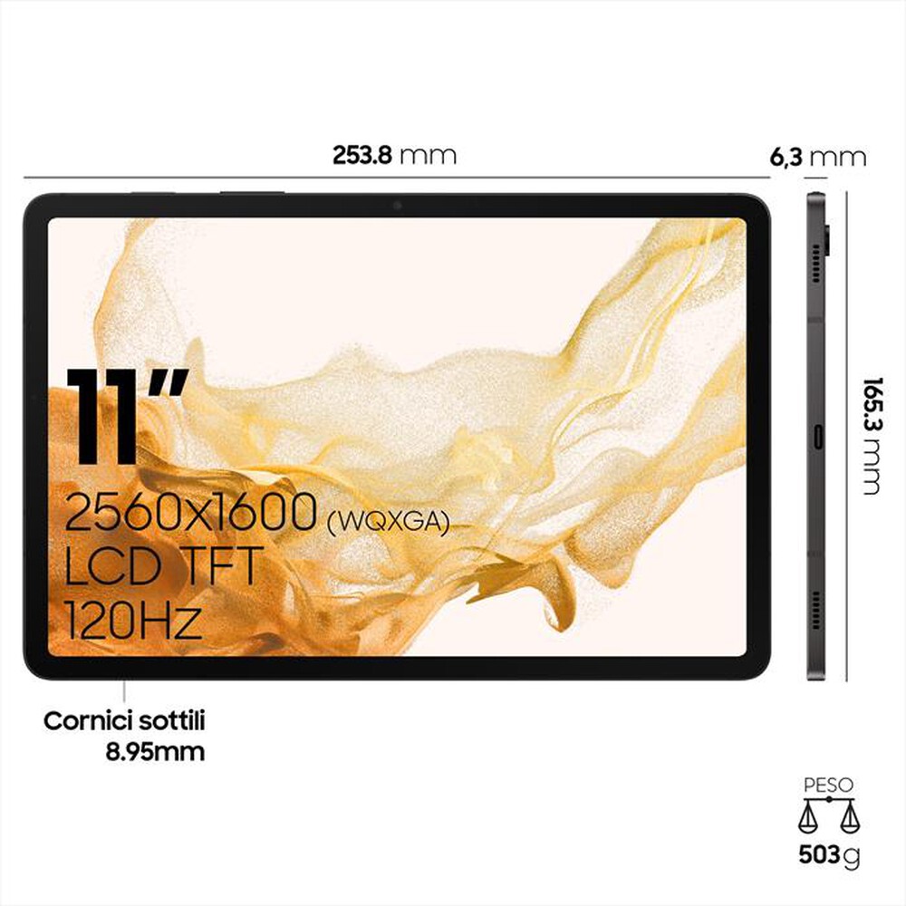 "SAMSUNG - Galaxy Tab S8 WiFi (8GB/128GB)-Graphite"