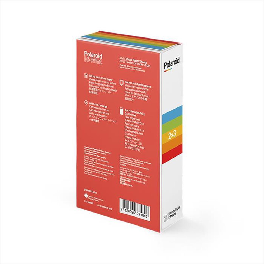 "POLAROID - HI-PRINT 2X3 CARDRIDGE - 20 FOGLI-Bianco"