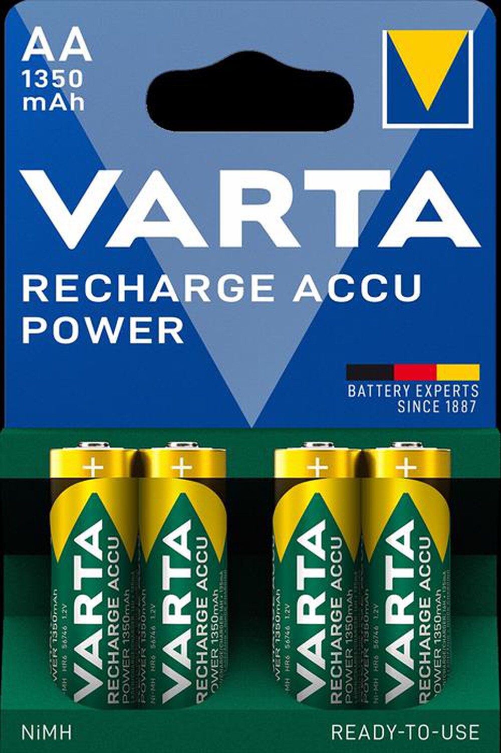 Immagine del prodotto VARTA - AA (STILO) RECHARGE ACCU POWER X4 (1350 MAH)