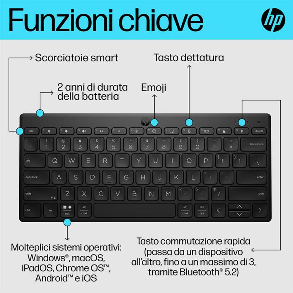 Immagine del prodotto HP - TASIERA BLUETOOTH 350-Nera