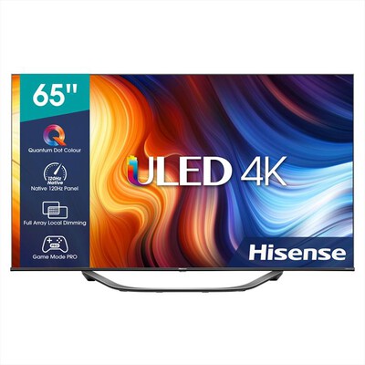 HISENSE - Smart TV QDOT ULED 4K UHD 600nit 65" 65U72HQ-Silver