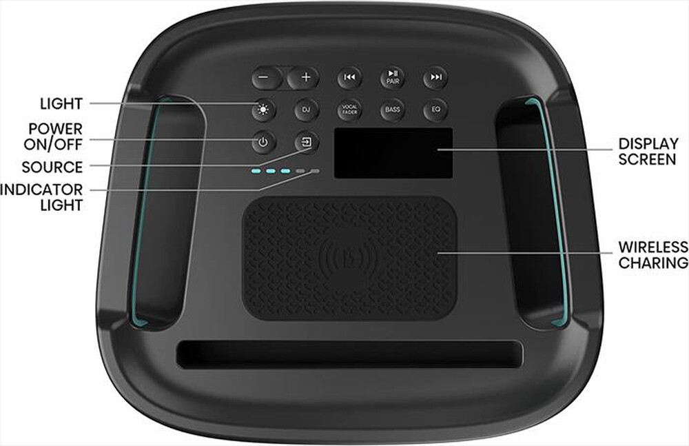 "HISENSE - Cassa acustica portatile PARTY ROCKER ONE-Black"