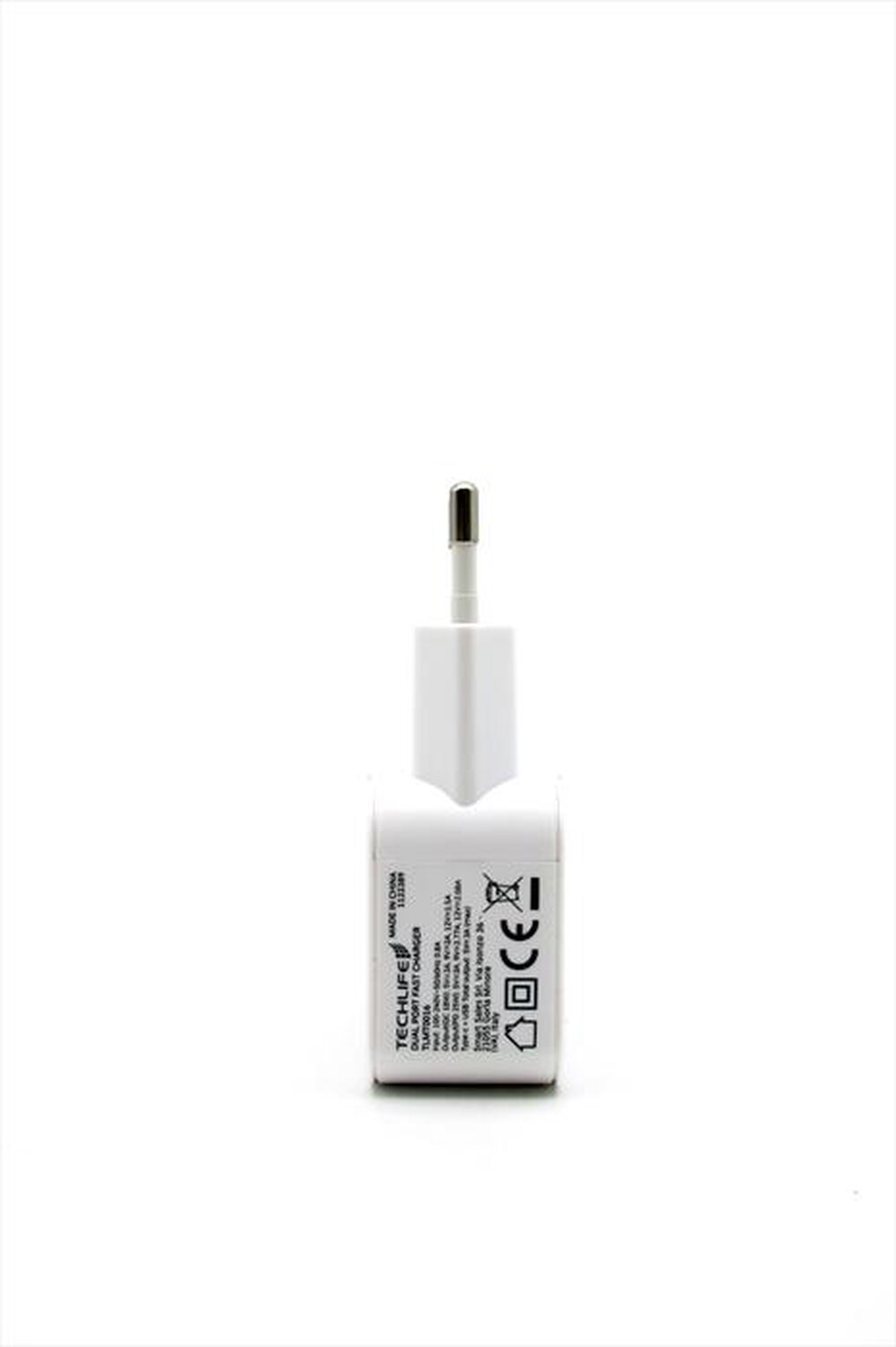 "TECHLIFE - Caricabatterie rapido 2in1 TLMT0016-Bianco"