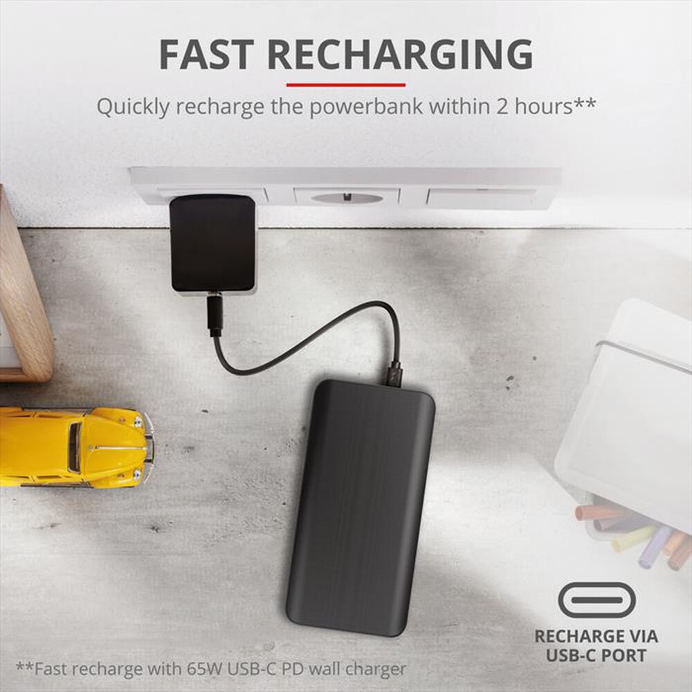 Immagine del prodotto TRUST - LARO 65W USB-C LAPTOP POWERBANK-Black