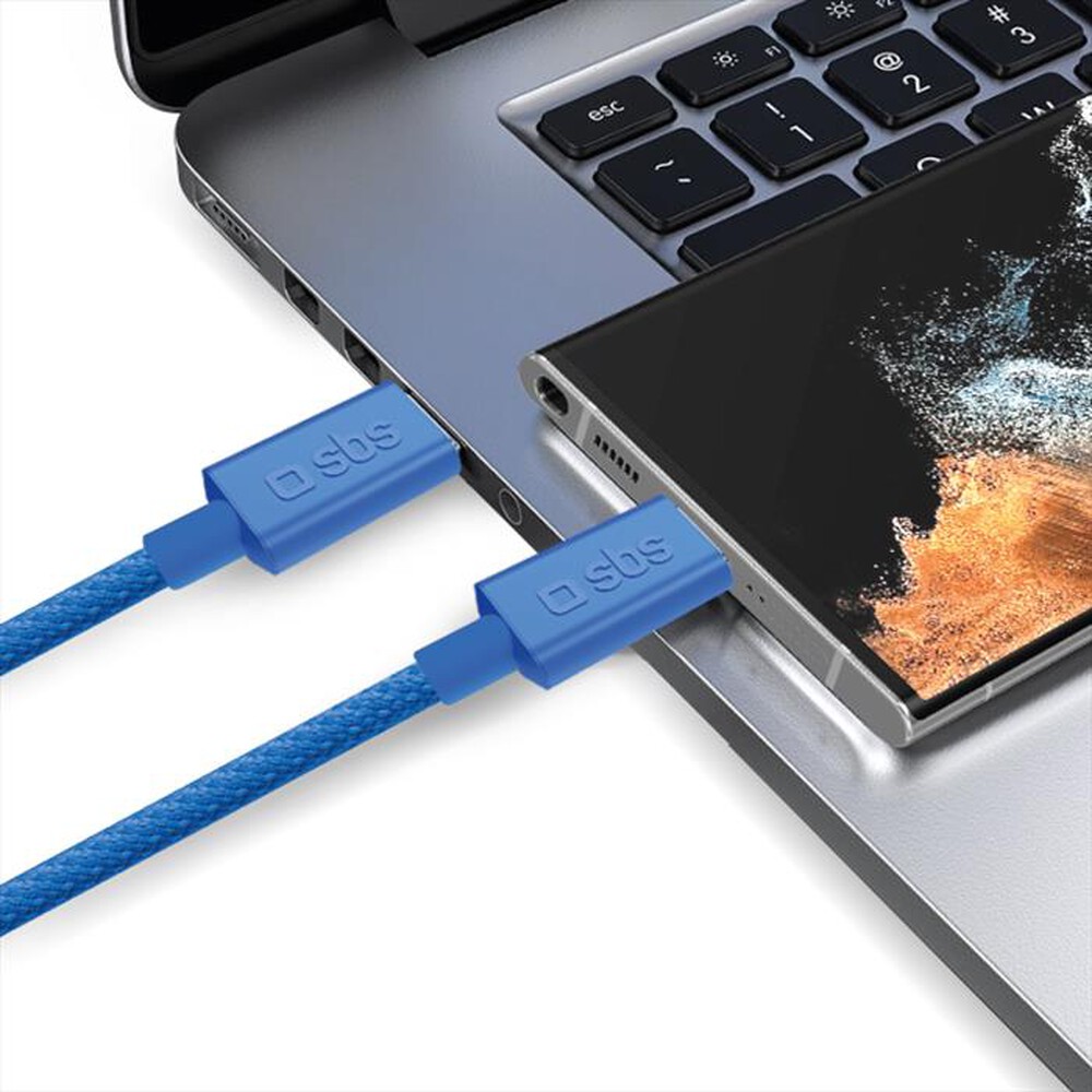 Immagine del prodotto SBS - Cavo TECABLETISSUETCCB per i dispositivi con USB-C-Blu