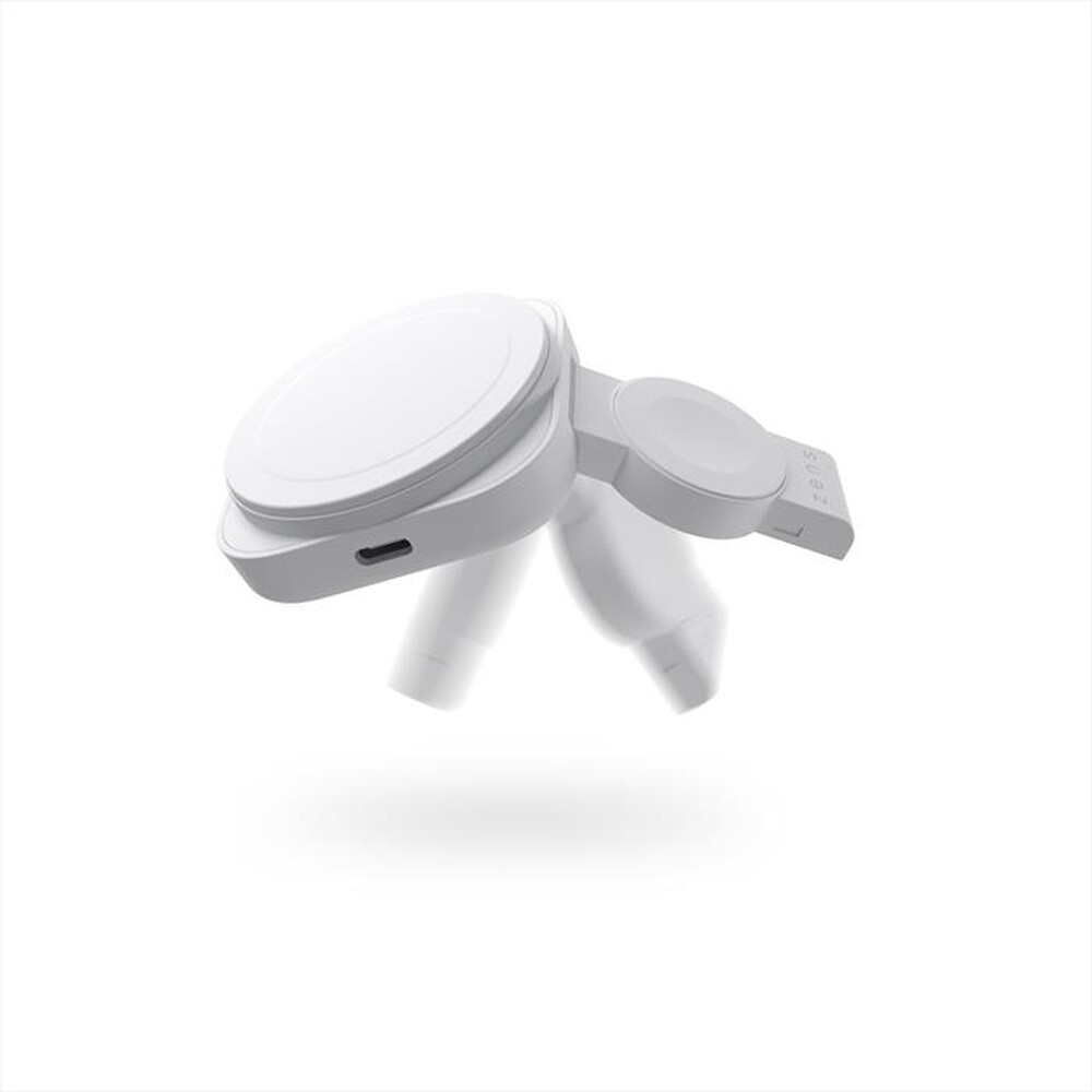 "ZENS - 2-IN-1 MAGSAFE + WATCH TRAVEL CHARGER-White - Bianco"