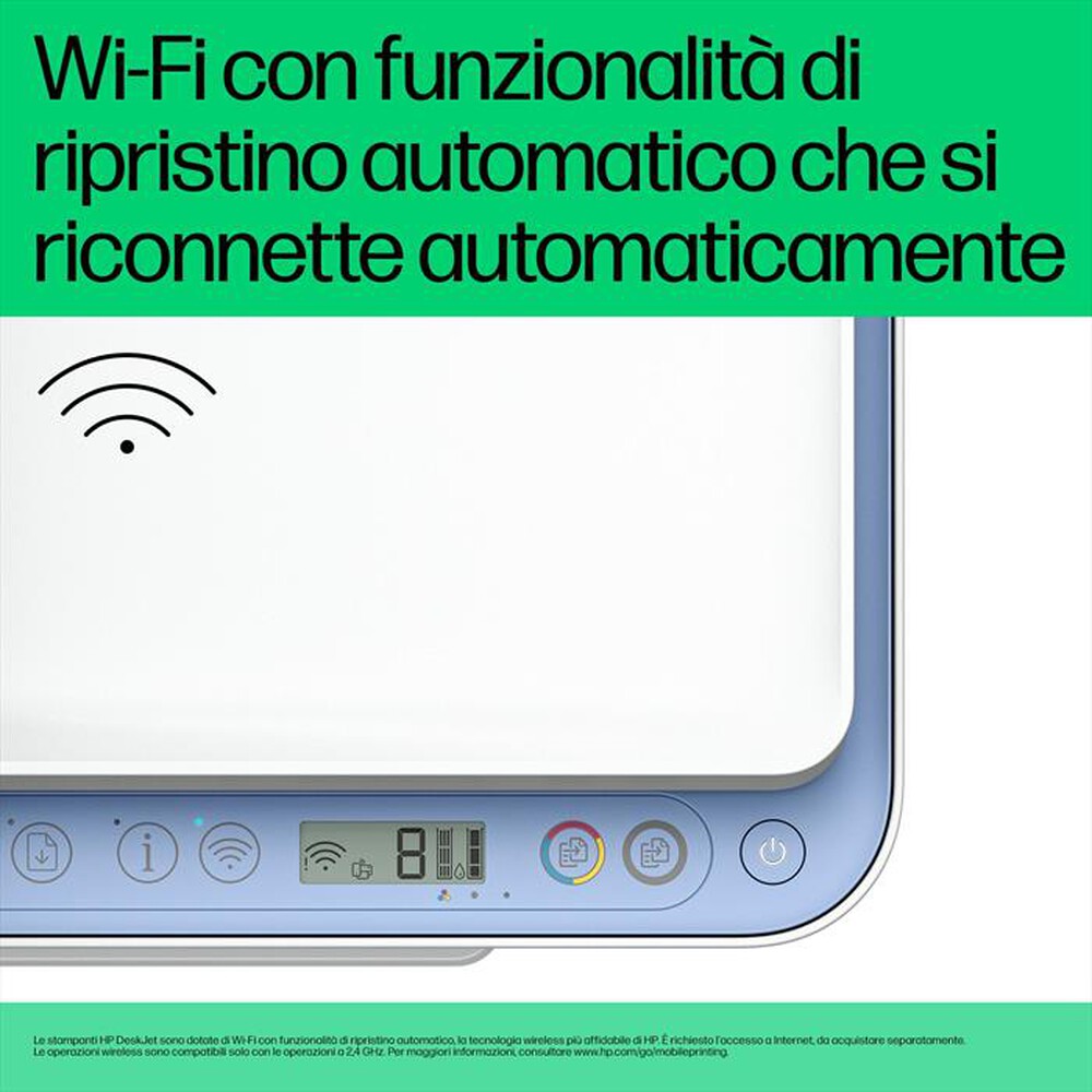 "HP - Multifunzione DESKJET 4222E 3 MESI INCHIOSTRO HP+-Blue Breeze"