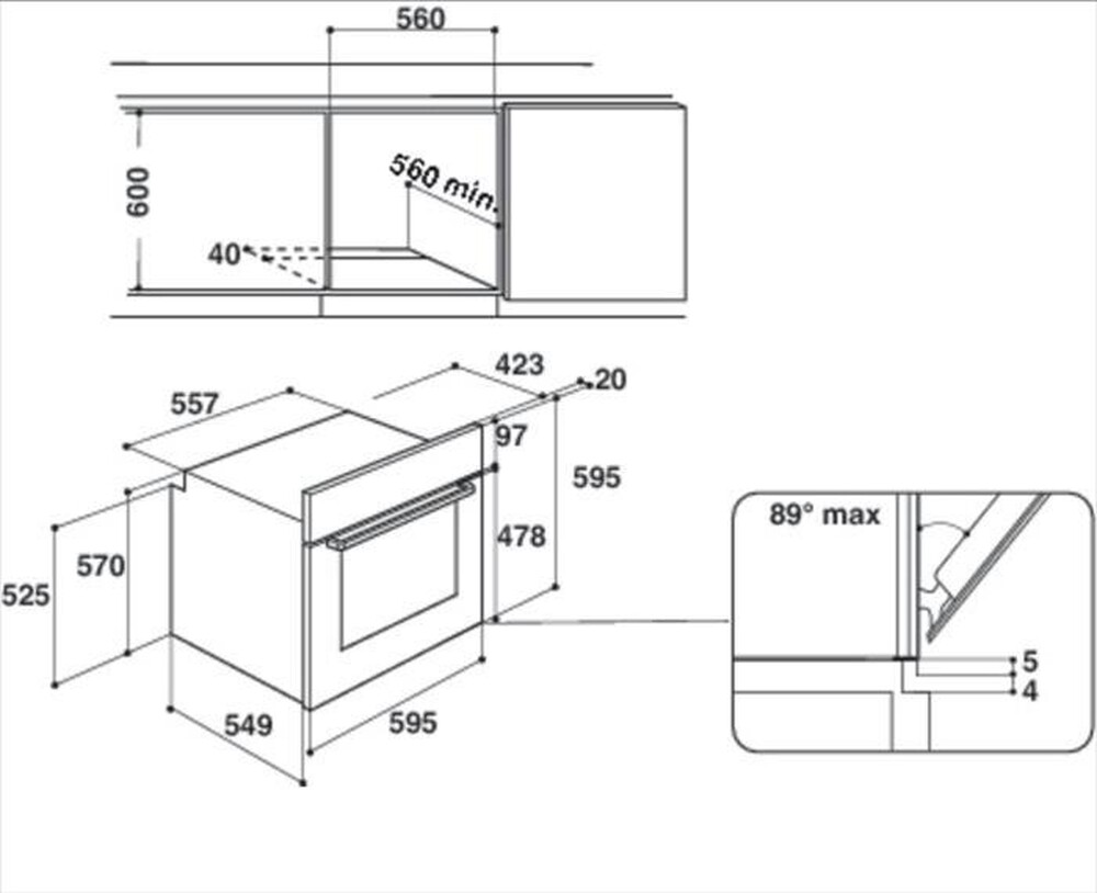 Immagine del prodotto HOTPOINT ARISTON - Forno incasso elettrico FA2 530 H IX HA Classe A-Inox