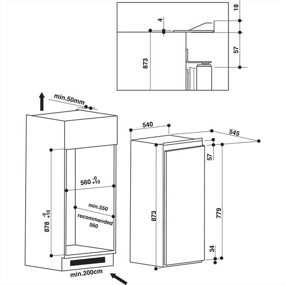 Immagine del prodotto HOTPOINT ARISTON - Congelatore incasso BF 901 E AA Classe F