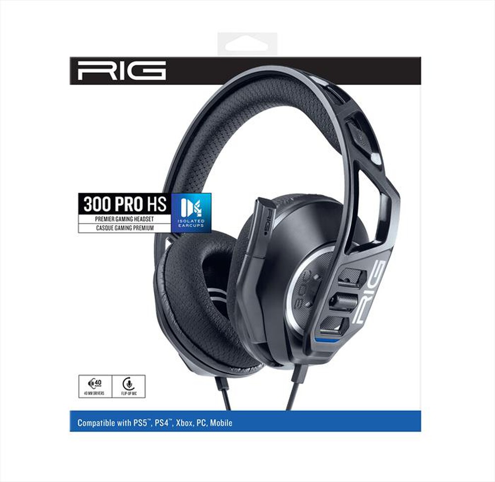 Immagine del prodotto NACON - CUFFIE GAMING RIG 300 PRO HS PS4/PS5-NERO