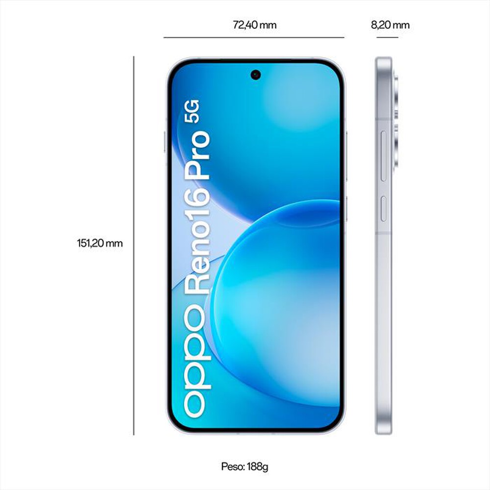 Immagine del prodotto OPPO - Smartphone RENO16 PRO 5G-Pop White