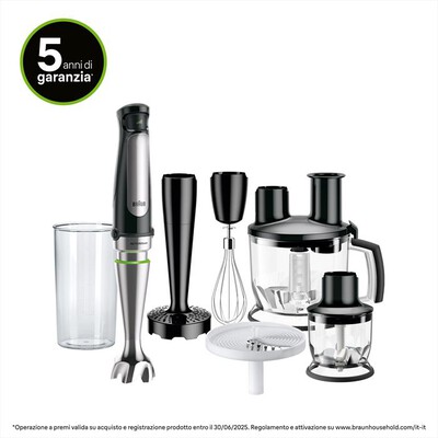 BRAUN - Frullatore ad immersione MULTIQUICK 7 MQ7087X-Nero