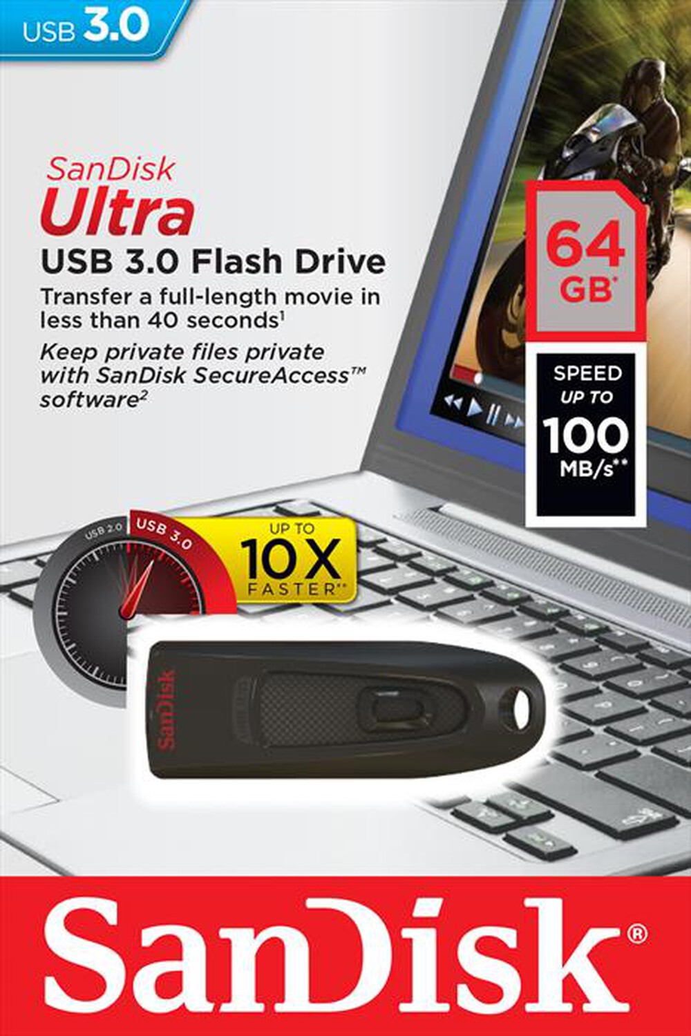 Immagine del prodotto SANDISK - Cruzer Ultra USB 3.0 64GB