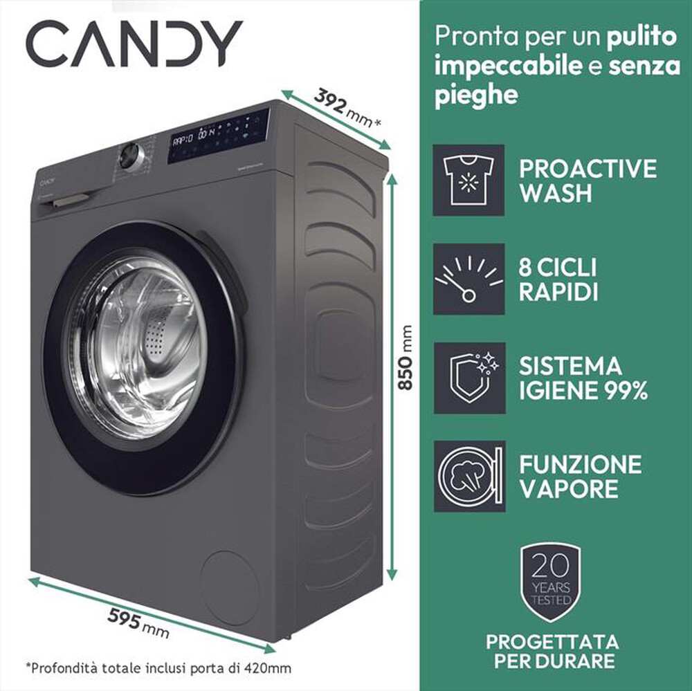 Immagine del prodotto CANDY - Lavatrice BR 26SSB6G-S 6 Kg Classe A-Antracite