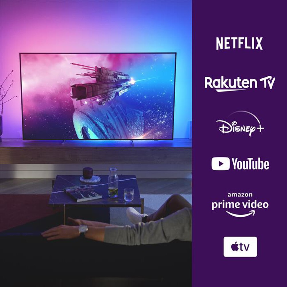 "PHILIPS - Ambilight Smart TV OLED 4K 48\" 48OLED806/12-Black"