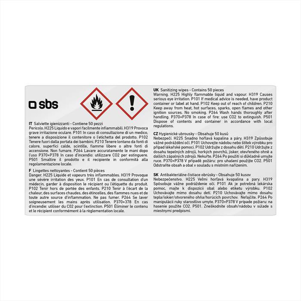 "SBS - TEWIPE50PC-Bianco"