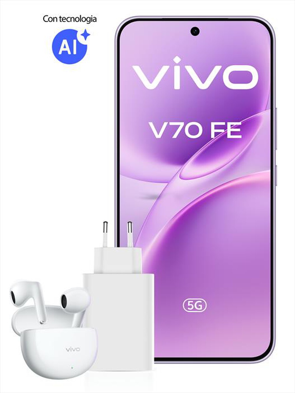 Immagine del prodotto VIVO MOBILE - Smartphone V70 FE 8+256 SPECIAL PACK-Muse Purple