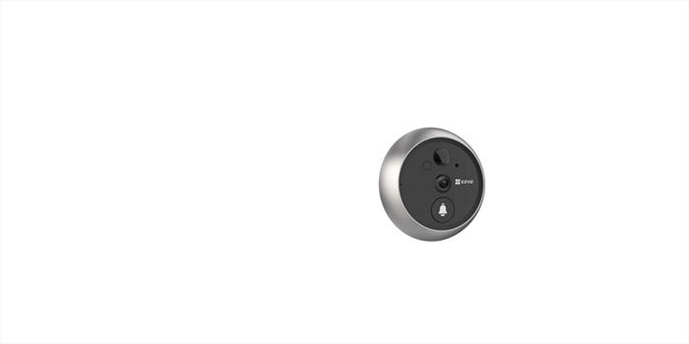 "EZVIZ - Campanello con spioncino DP2 2K-Nero/Grigio"