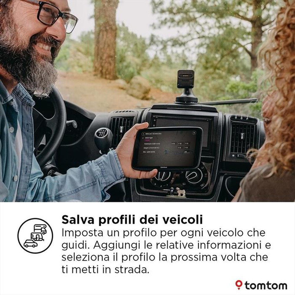 Immagine del prodotto TOM TOM - Navigatore portatile GO CAMPER MAX 2A GENERAZIONE-Nero