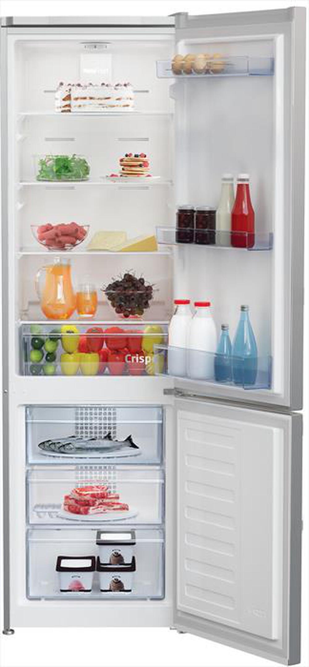 "BEKO - Frigorifero combinato RCNA305K40SN Classe E 266 lt-Silver"