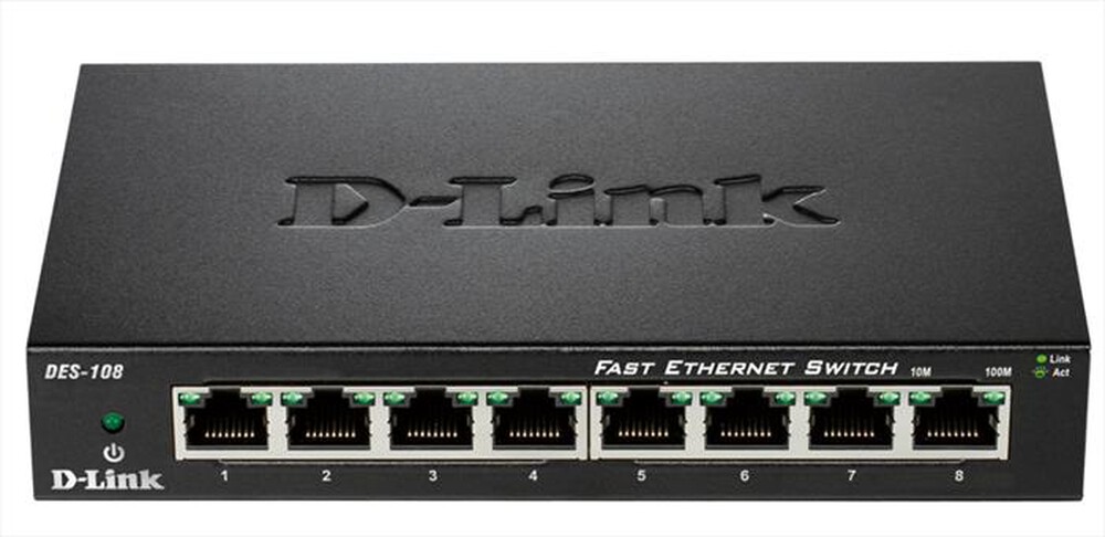 "D-LINK - 8-Port Fast Ethernet Unmanaged Desktop Switch - "