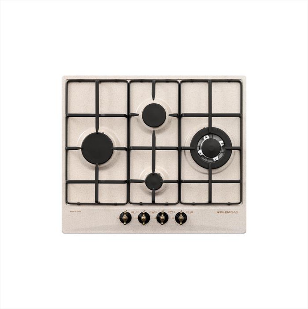 "GLEM GAS - Piano cottura a gas GT645SA 4 fuochi 56cm-Avena"