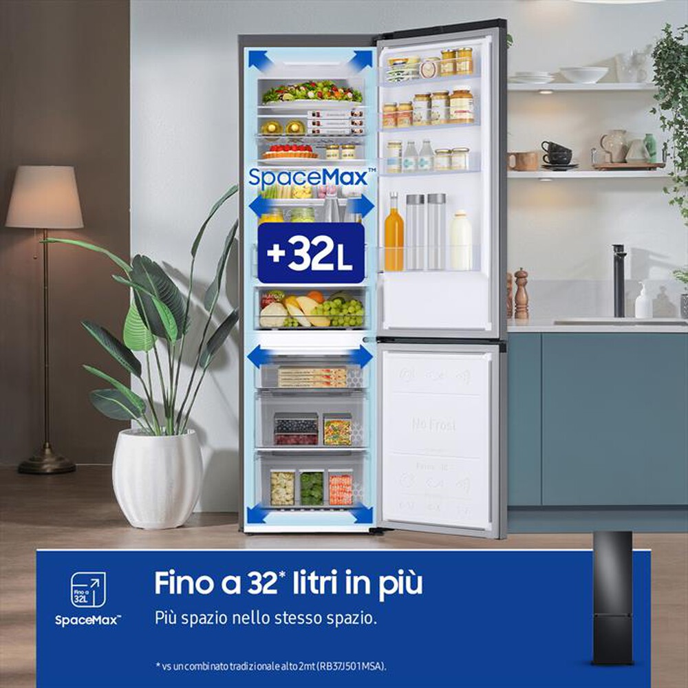 "SAMSUNG - Frigorifero combinato RB38C7B6AB1/EF BESPOKE 387l-ANTHRACITE"